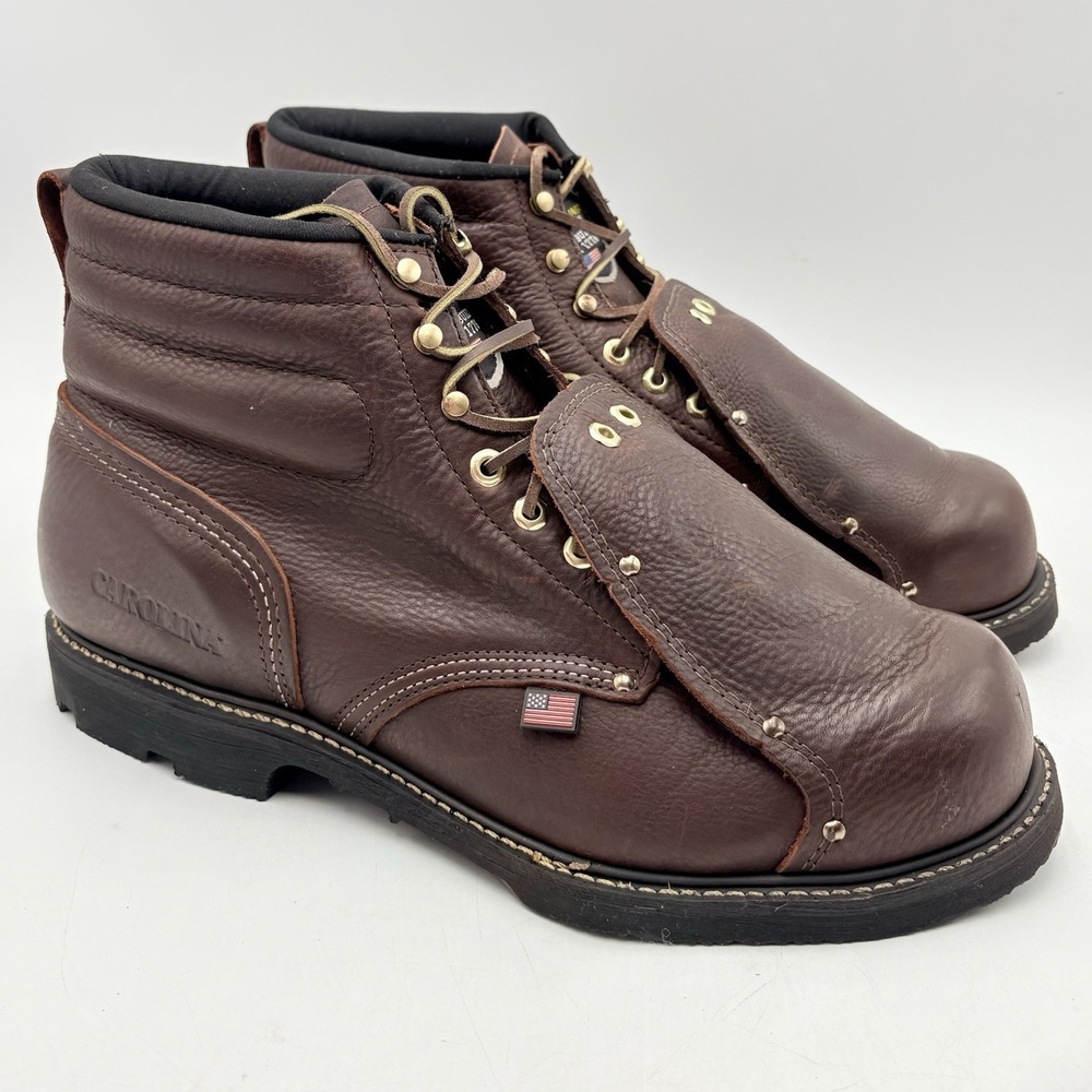 Carolina Mens 6" Leather‎ Work Boots Sz 16 EEE Broad Toe External MetGuard 508